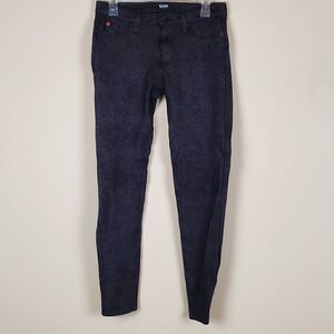 Hudson Black Nico Midrise Super Skinny Pants Size 27